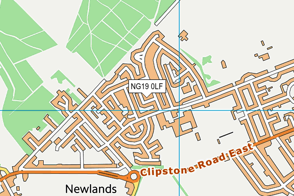 NG19 0LF map - OS VectorMap District (Ordnance Survey)