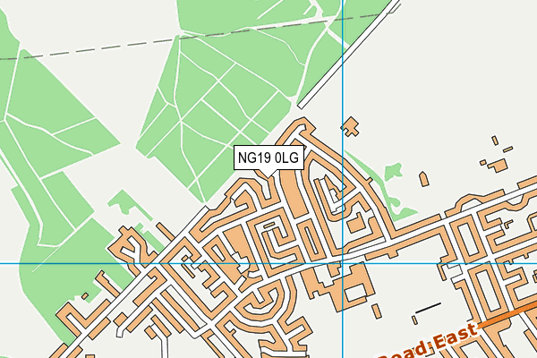 NG19 0LG map - OS VectorMap District (Ordnance Survey)