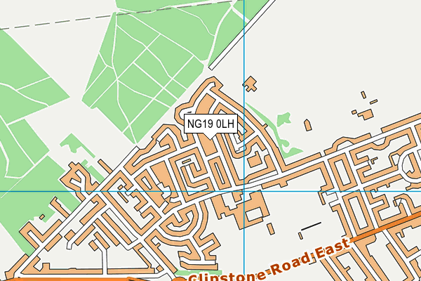NG19 0LH map - OS VectorMap District (Ordnance Survey)
