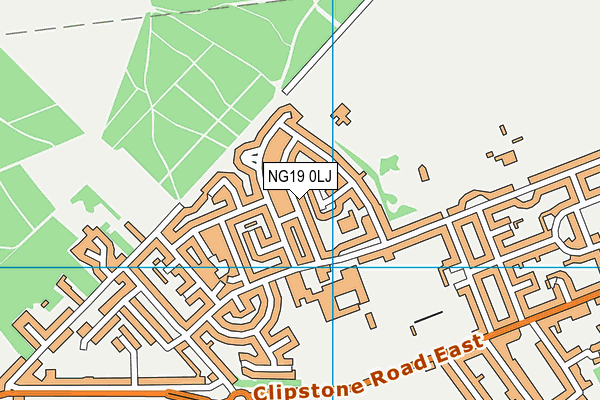 NG19 0LJ map - OS VectorMap District (Ordnance Survey)