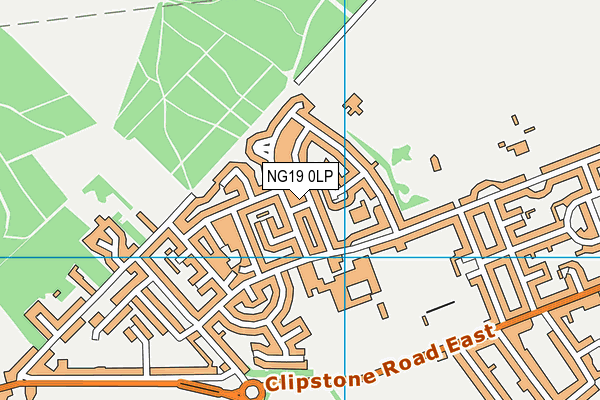 NG19 0LP map - OS VectorMap District (Ordnance Survey)