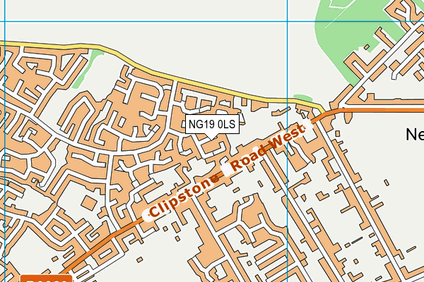 NG19 0LS map - OS VectorMap District (Ordnance Survey)