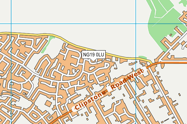 NG19 0LU map - OS VectorMap District (Ordnance Survey)
