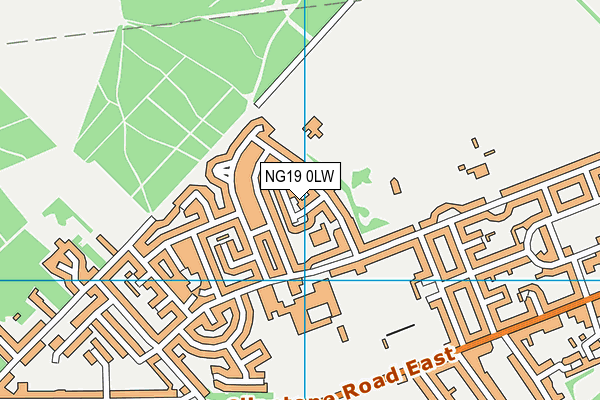 NG19 0LW map - OS VectorMap District (Ordnance Survey)