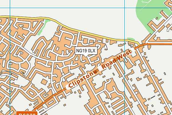 NG19 0LX map - OS VectorMap District (Ordnance Survey)