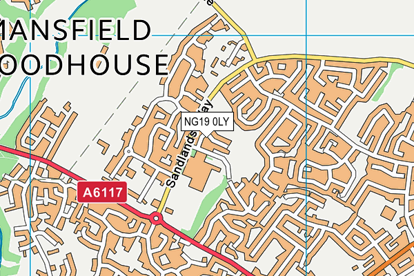 NG19 0LY map - OS VectorMap District (Ordnance Survey)