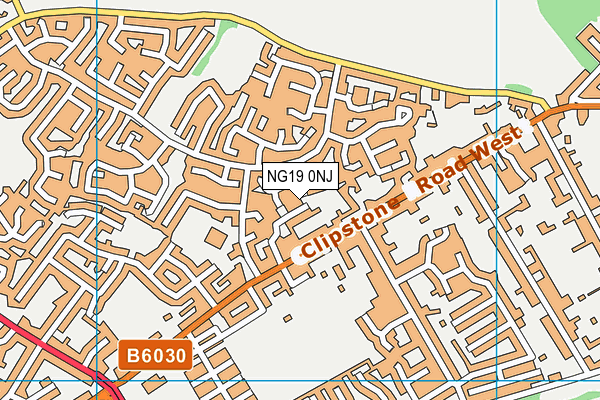 NG19 0NJ map - OS VectorMap District (Ordnance Survey)