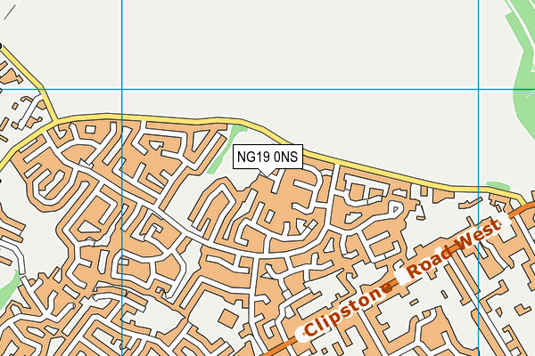 NG19 0NS map - OS VectorMap District (Ordnance Survey)