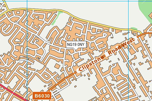 NG19 0NY map - OS VectorMap District (Ordnance Survey)