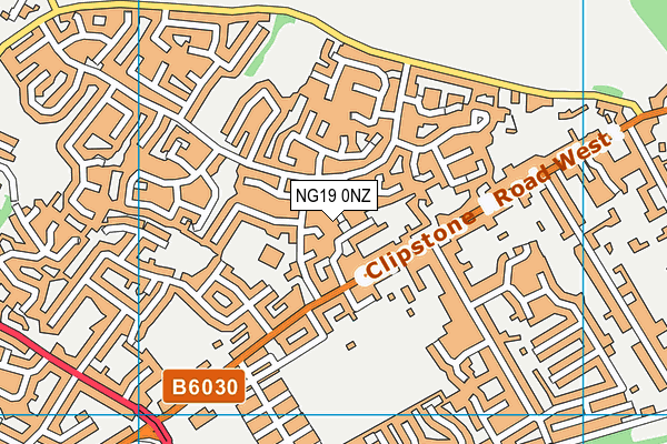 NG19 0NZ map - OS VectorMap District (Ordnance Survey)