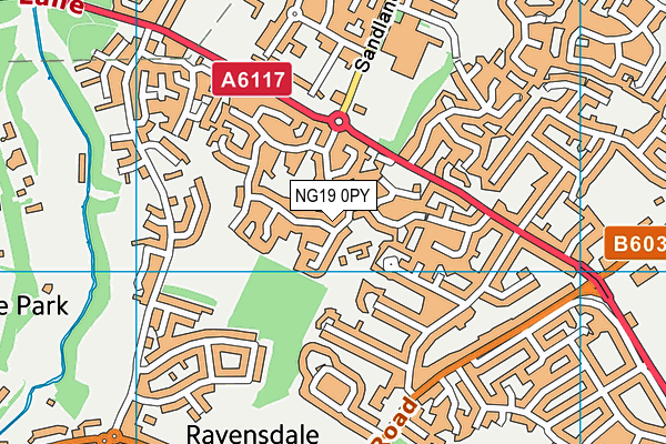 Heatherley Primary School map (NG19 0PY) - OS VectorMap District (Ordnance Survey)
