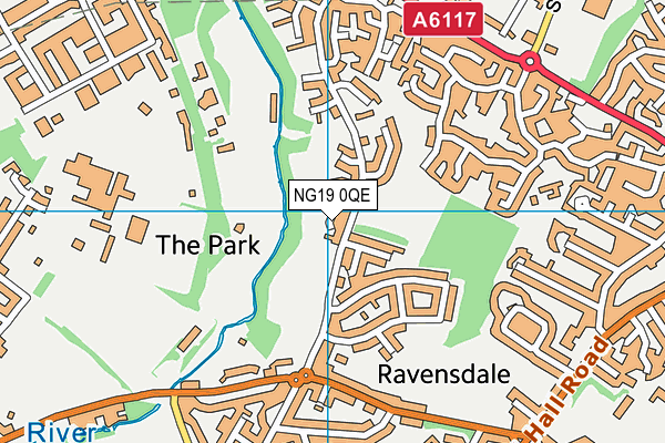 NG19 0QE map - OS VectorMap District (Ordnance Survey)