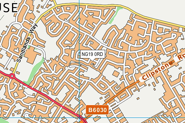 NG19 0RD map - OS VectorMap District (Ordnance Survey)