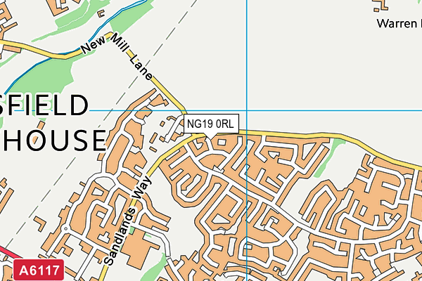 NG19 0RL map - OS VectorMap District (Ordnance Survey)