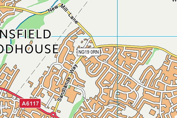 NG19 0RN map - OS VectorMap District (Ordnance Survey)