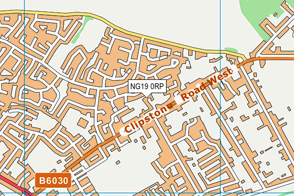 NG19 0RP map - OS VectorMap District (Ordnance Survey)