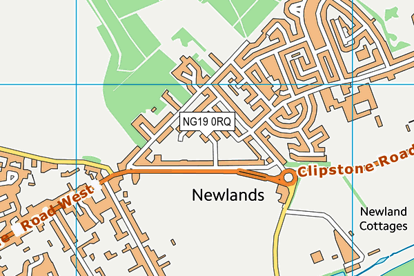 NG19 0RQ map - OS VectorMap District (Ordnance Survey)