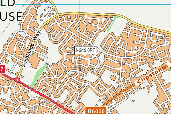 NG19 0RT map - OS VectorMap District (Ordnance Survey)