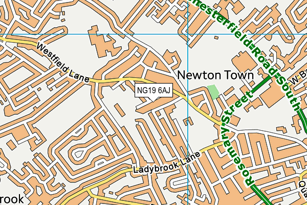 NG19 6AJ map - OS VectorMap District (Ordnance Survey)