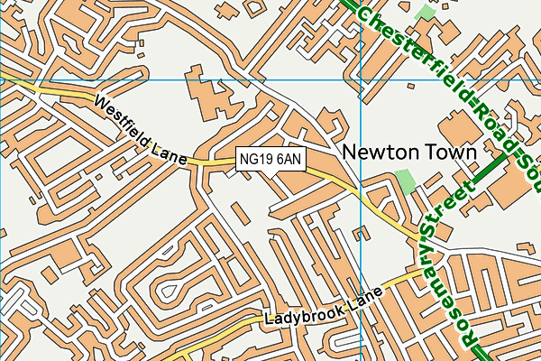 NG19 6AN map - OS VectorMap District (Ordnance Survey)