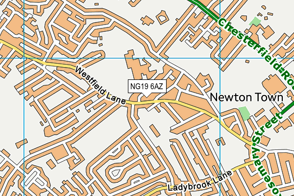 NG19 6AZ map - OS VectorMap District (Ordnance Survey)