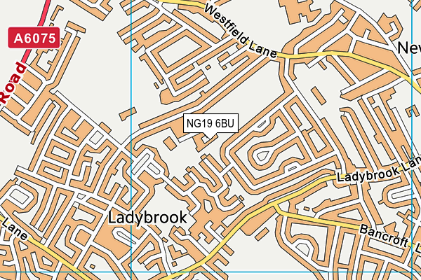 NG19 6BU map - OS VectorMap District (Ordnance Survey)