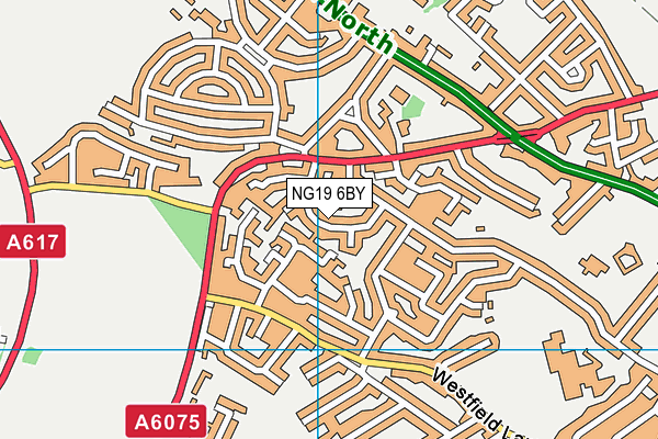 NG19 6BY map - OS VectorMap District (Ordnance Survey)