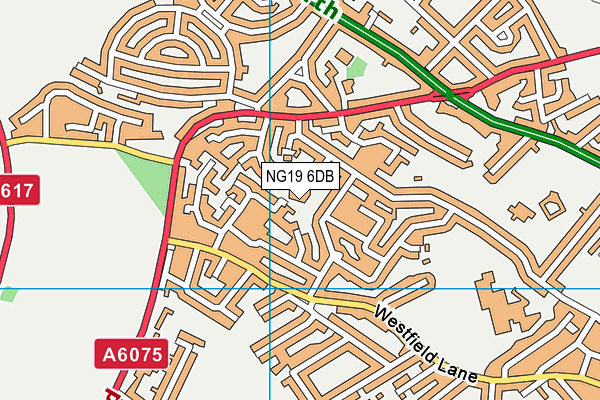 NG19 6DB map - OS VectorMap District (Ordnance Survey)