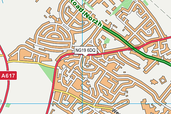 NG19 6DQ map - OS VectorMap District (Ordnance Survey)