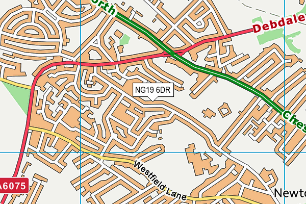 NG19 6DR map - OS VectorMap District (Ordnance Survey)