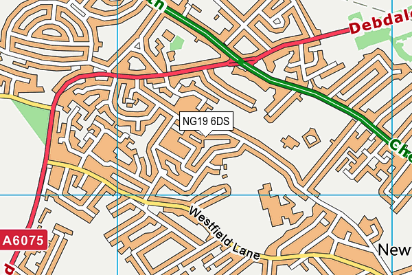 NG19 6DS map - OS VectorMap District (Ordnance Survey)