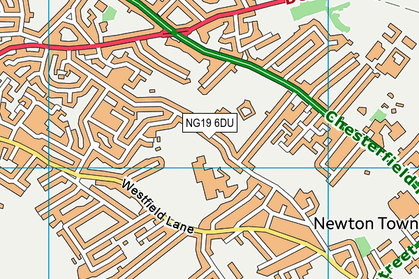 NG19 6DU map - OS VectorMap District (Ordnance Survey)