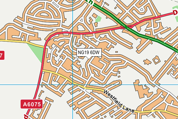 NG19 6DW map - OS VectorMap District (Ordnance Survey)