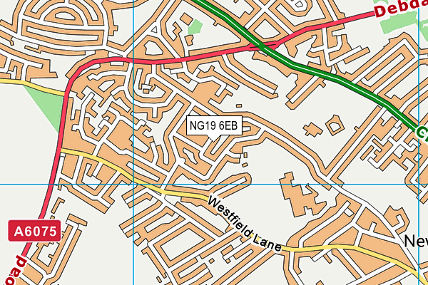 NG19 6EB map - OS VectorMap District (Ordnance Survey)