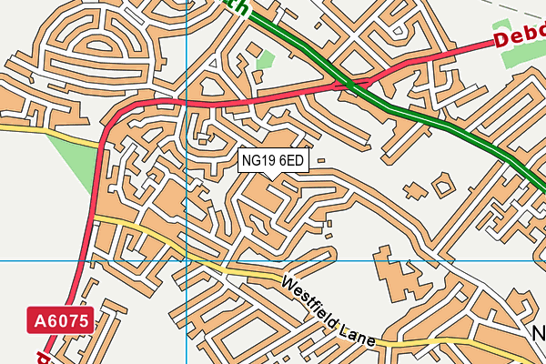 NG19 6ED map - OS VectorMap District (Ordnance Survey)