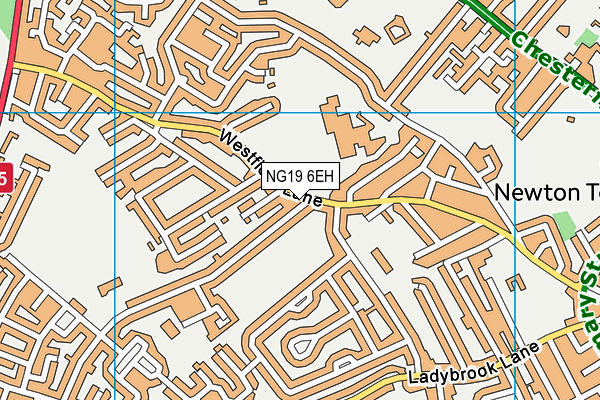 NG19 6EH map - OS VectorMap District (Ordnance Survey)