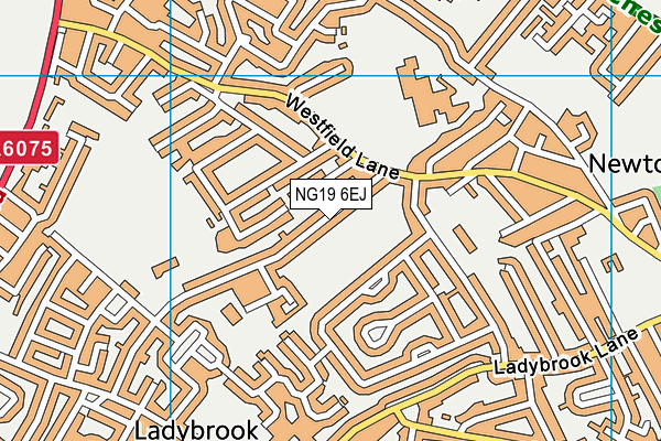 NG19 6EJ map - OS VectorMap District (Ordnance Survey)