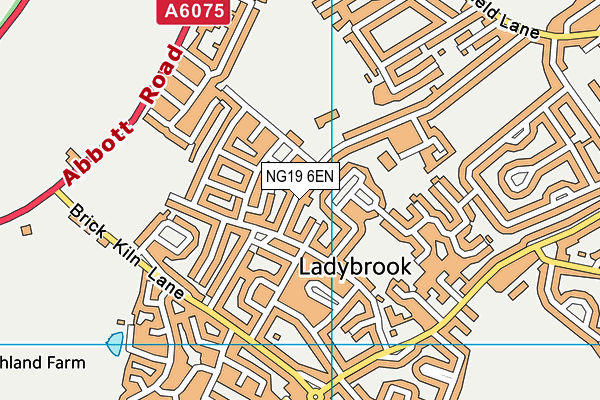 NG19 6EN map - OS VectorMap District (Ordnance Survey)