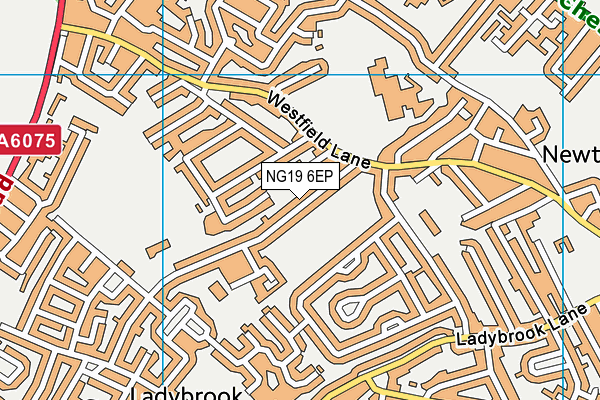 NG19 6EP map - OS VectorMap District (Ordnance Survey)