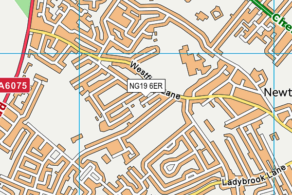 NG19 6ER map - OS VectorMap District (Ordnance Survey)