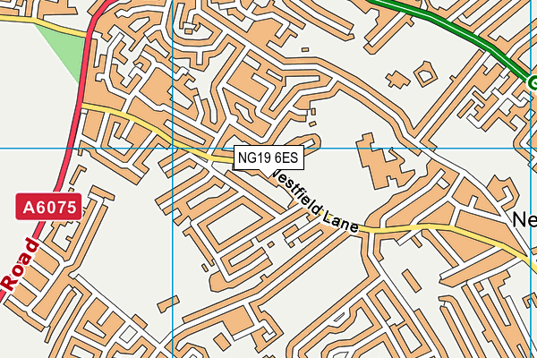 NG19 6ES map - OS VectorMap District (Ordnance Survey)