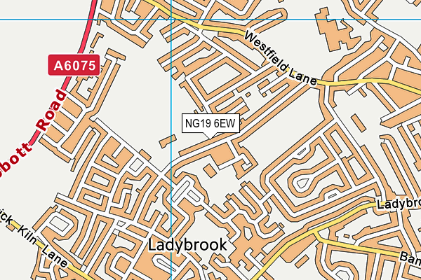 NG19 6EW map - OS VectorMap District (Ordnance Survey)