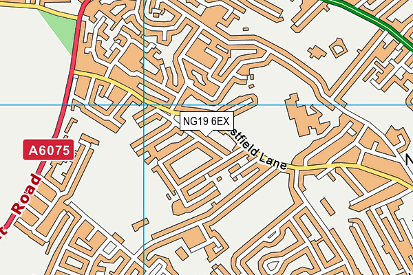 NG19 6EX map - OS VectorMap District (Ordnance Survey)