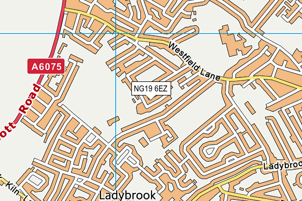 NG19 6EZ map - OS VectorMap District (Ordnance Survey)