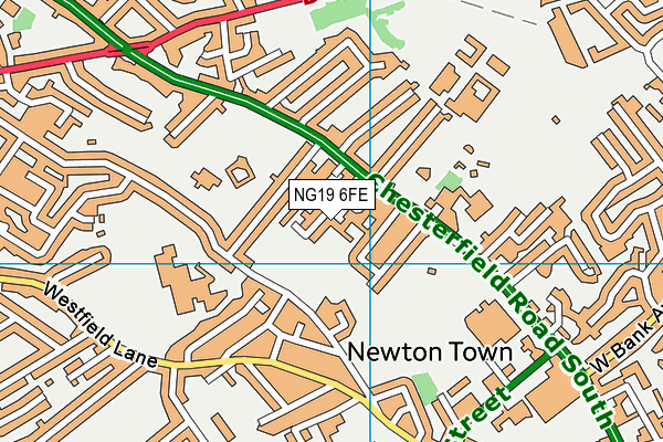 NG19 6FE map - OS VectorMap District (Ordnance Survey)