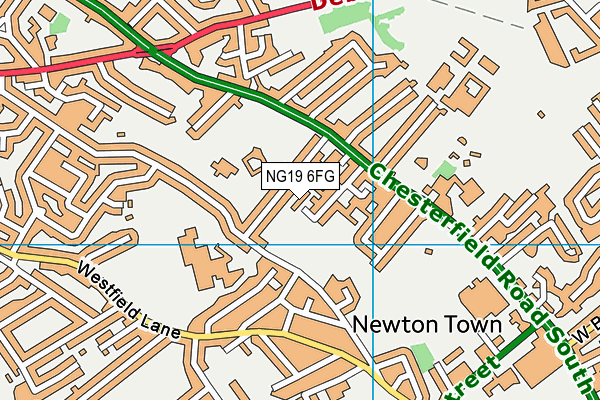 NG19 6FG map - OS VectorMap District (Ordnance Survey)