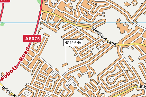 NG19 6HA map - OS VectorMap District (Ordnance Survey)