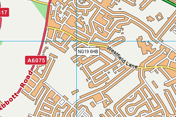 NG19 6HB map - OS VectorMap District (Ordnance Survey)