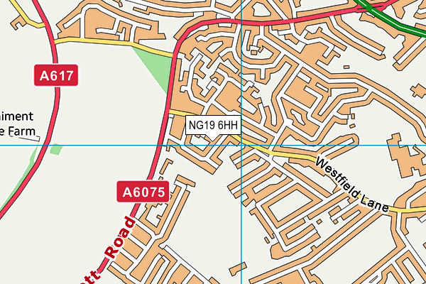 NG19 6HH map - OS VectorMap District (Ordnance Survey)