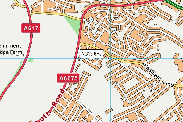 NG19 6HJ map - OS VectorMap District (Ordnance Survey)